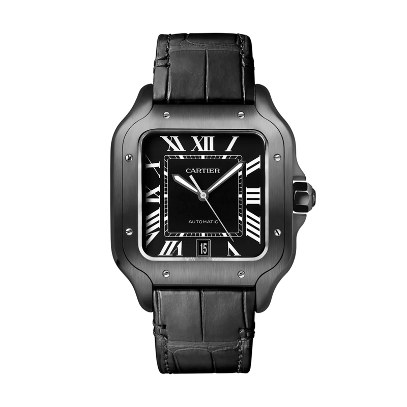 Cartier Santos de Cartier Large WSSA0039 Black 40mm Rubber ADLC Steel