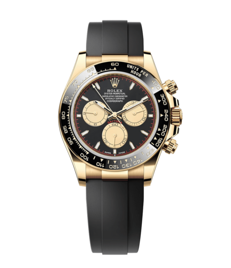 Rolex Cosmograph Daytona 126518 Paul Newman Black 40mm Oysterflex Yellow Gold