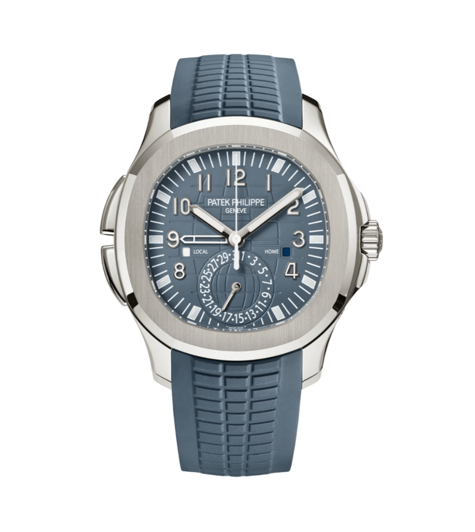 Patek Philippe Aquanaut 5164G-001 Opaline Blue Gray 40mm White Gold Strap