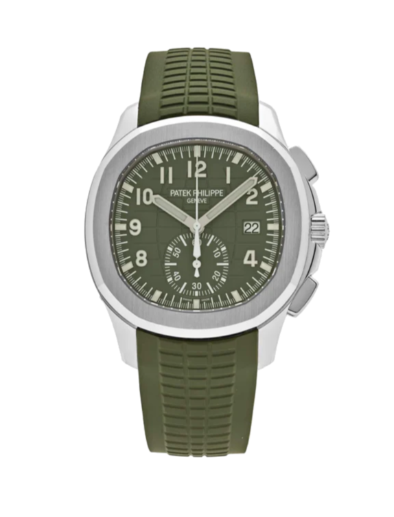 Patek Philippe Aquanaut 5168G-010 Green 42mm White Gold Strap