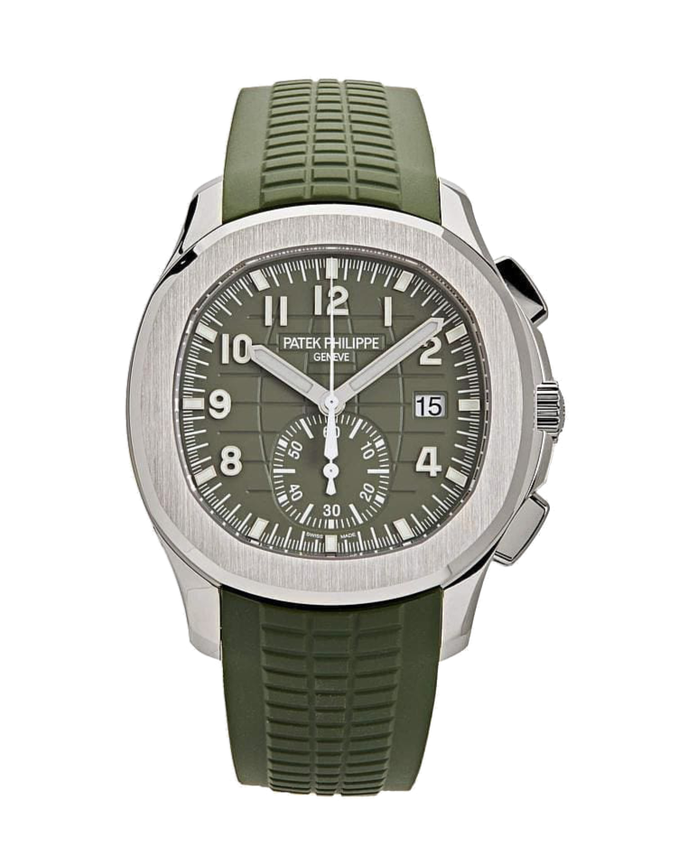 Patek Philippe Aquanaut 5968G-010 Green 42mm White Gold Strap