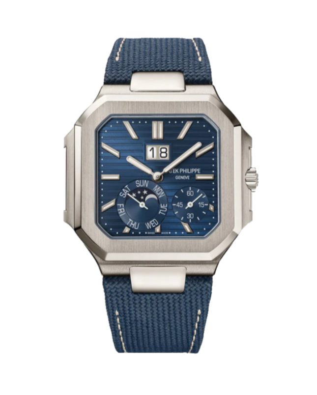 Patek Philippe Cubitus 5822/P-001 Sunburst Blue 40mm Platinum Strap