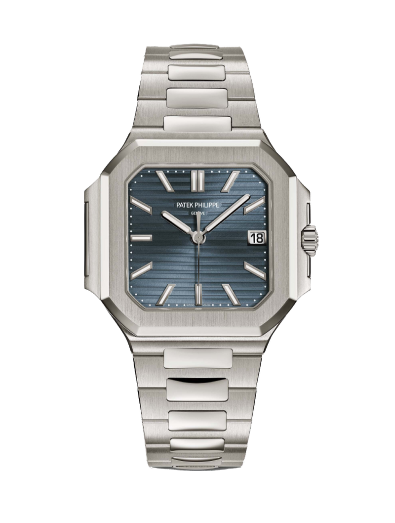 Patek Philippe Cubitus 7128/1G-001 Sunburst Blue Gray 40mm White Gold