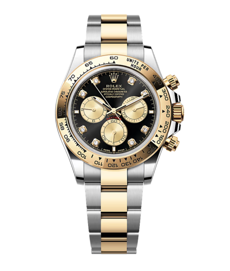 Rolex Cosmograph Daytona 126503 Diamond Black 40mm Oyster Yellow Gold / Stainless Steel