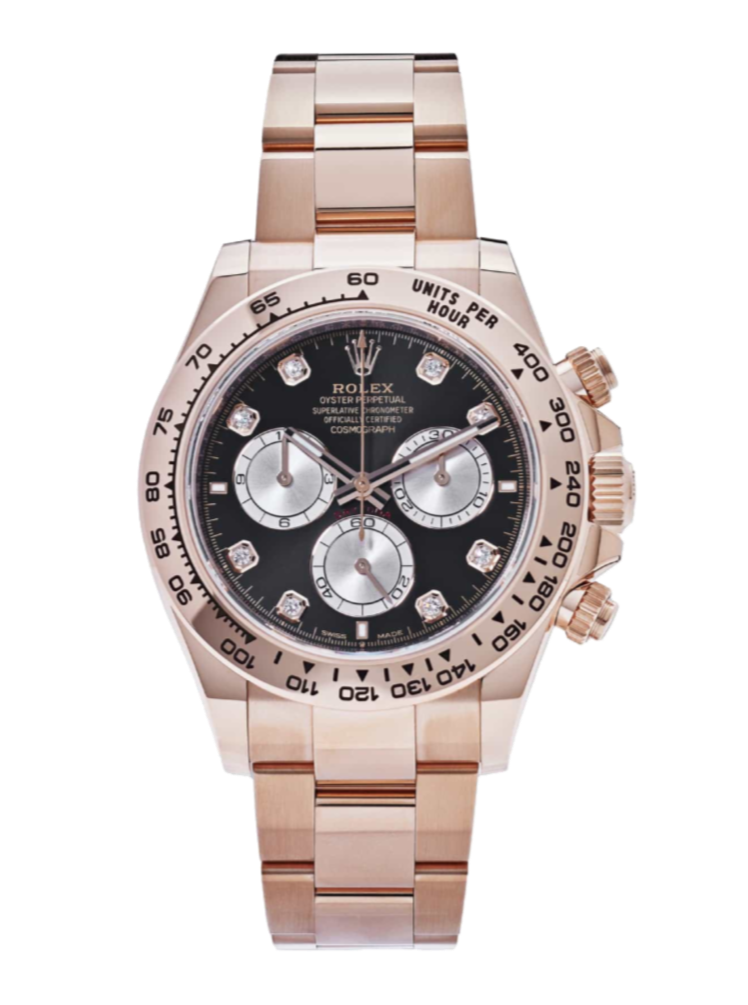 Rolex Cosmograph Daytona 126505 Diamond Black 40mm Oyster Rose Gold