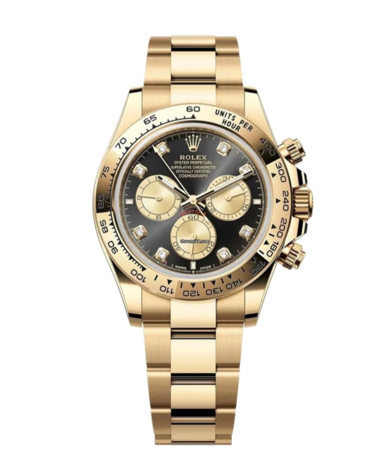 Rolex_Cosmograph_Daytona_126508_Diamond_Black_40mm_Oyster_Yellow_Gold_Watch