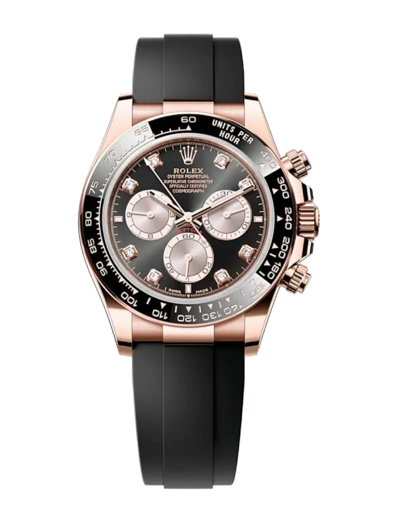 Rolex Cosmograph Daytona 126515 Diamond Black 40mm Oysterflex Rose Gold