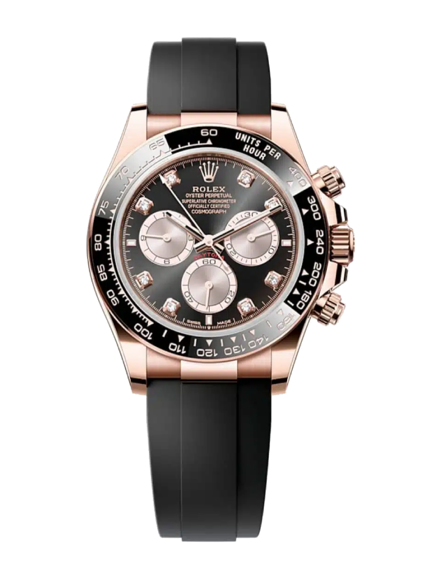 Rolex Cosmograph Daytona 126515 Diamond Black 40mm Oysterflex Rose Gold