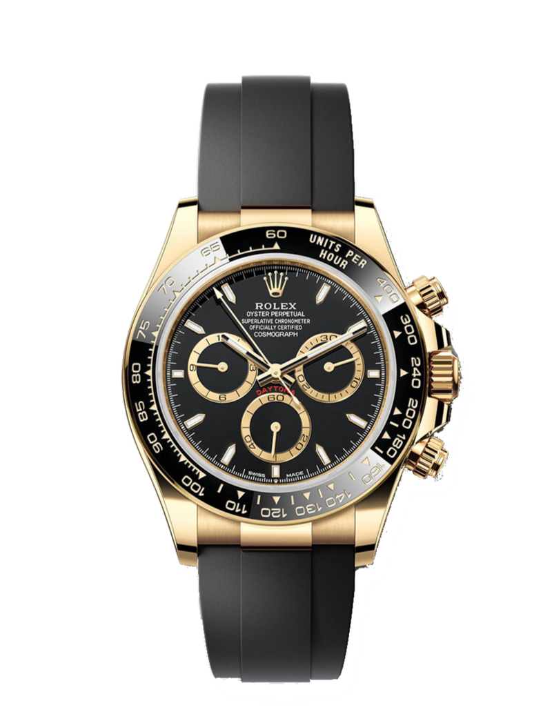 Rolex Cosmograph Daytona 126518 Black 40mm Oysterflex Yellow Gold