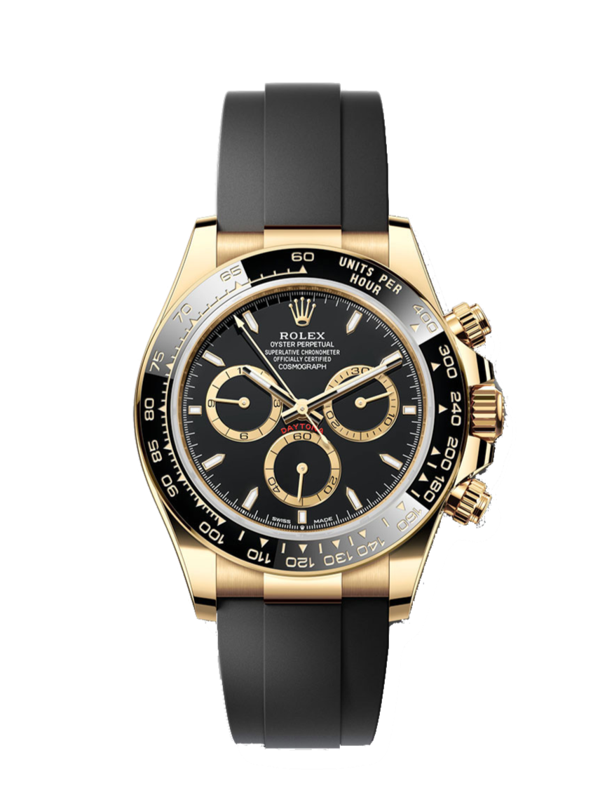 Rolex Cosmograph Daytona 126518 Black 40mm Oysterflex Yellow Gold
