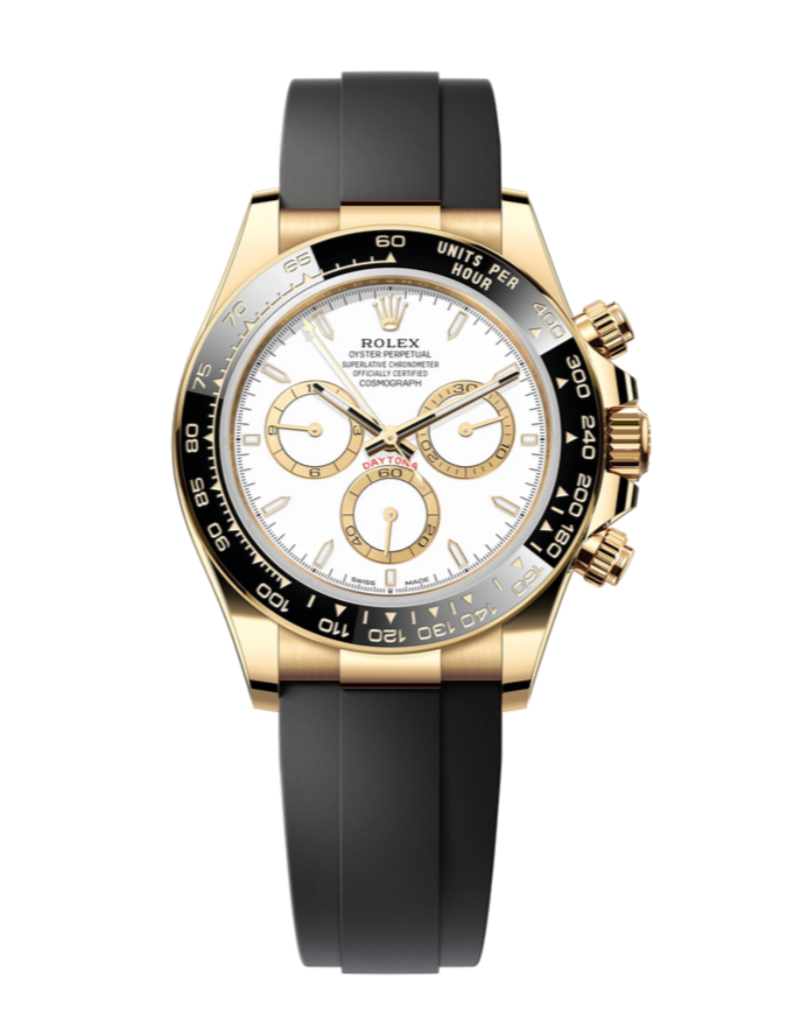 Rolex Cosmograph Daytona 126518 White 40mm Oysterflex Yellow Gold