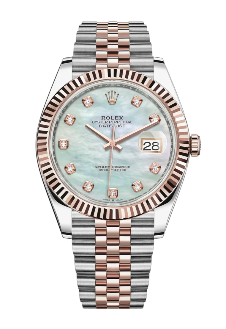 Rolex Datejust 126231 Diamond Mother Of Pearl Fluted 36mm Jubilee Rose Gold / Stainless Steel