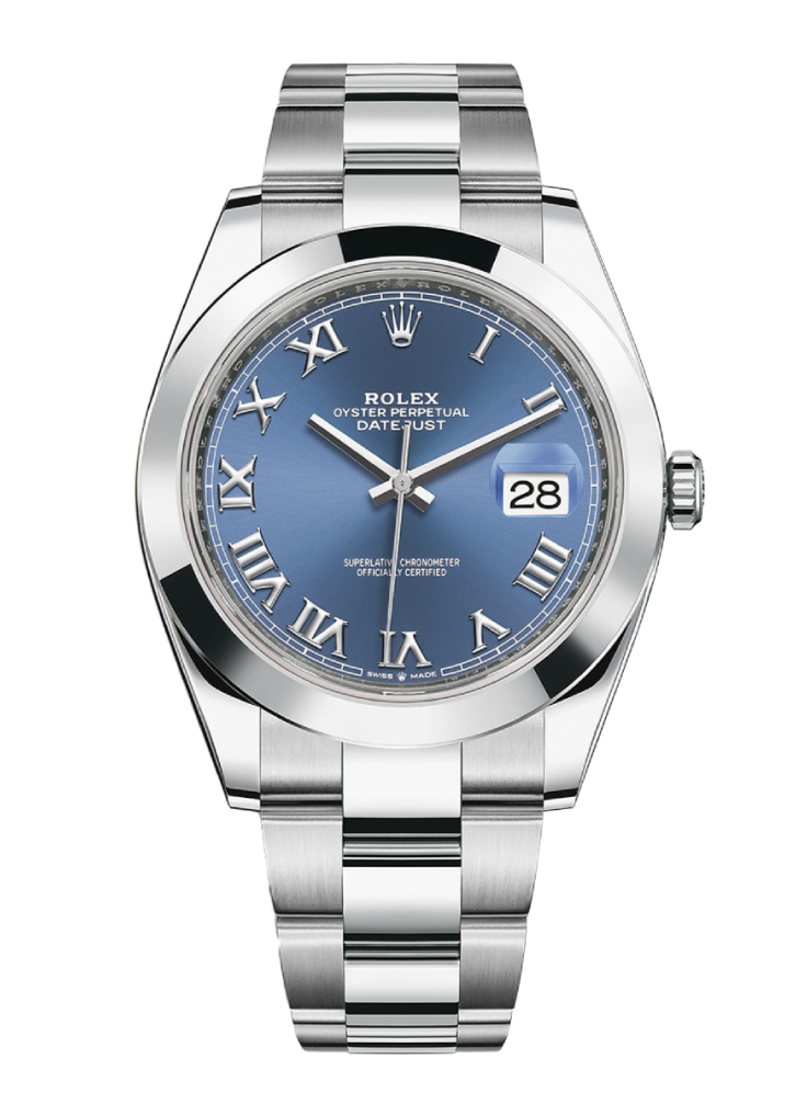 Rolex Datejust 126300 Azzurro Blue Roman Smooth 41mm Oyster Stainless Steel