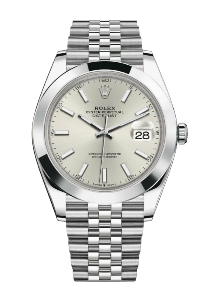 Rolex Datejust 126300 Silver Stick Smooth 41mm Jubilee Stainless Steel