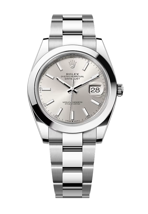 Rolex Datejust 126300 Silver Stick Smooth 41mm Oyster Stainless Steel