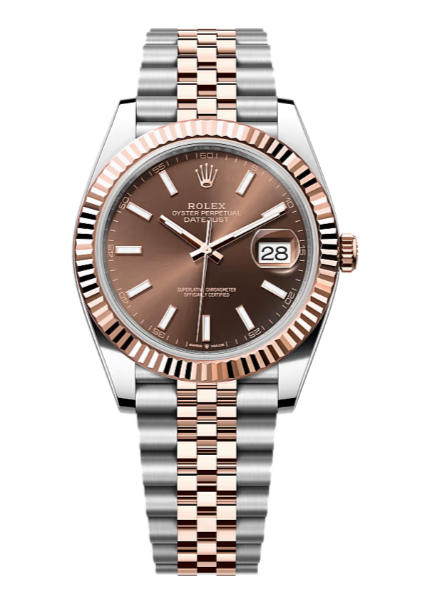 Rolex Datejust 126331 Chocolate Fluted 41mm Jubilee Rose Gold / Stainless Steel