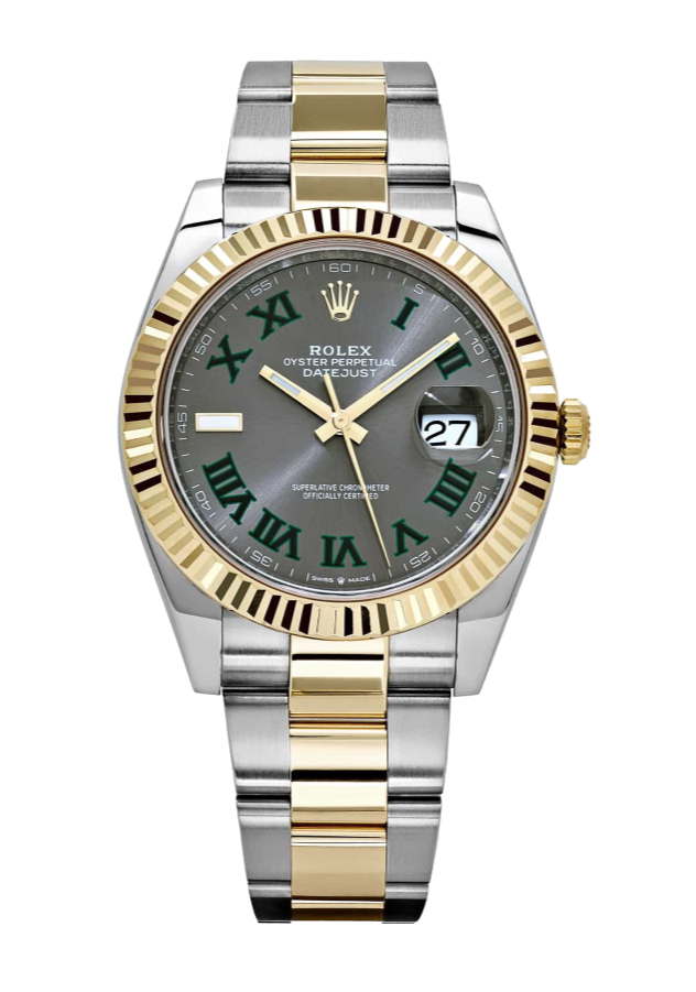 Rolex Datejust 126331 Slate Wimbledon Fluted 41mm Jubilee Rose Gold / Stainless Steel