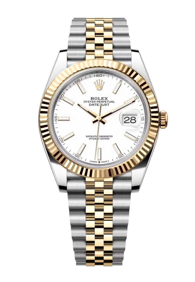 Rolex Datejust 126333 White Stick Fluted 41mm Jubilee Yellow Gold / Stainless Steel