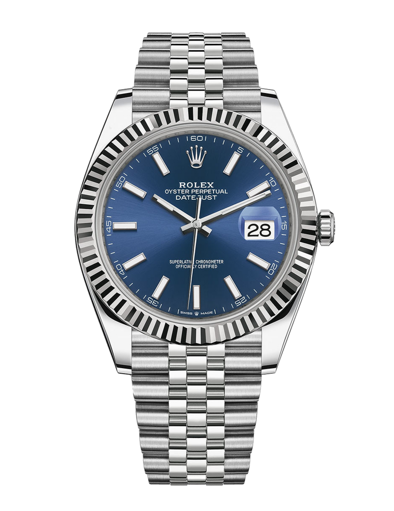 Rolex Datejust 126334 Blue Stick Fluted 41mm Jubilee Stainless Steel