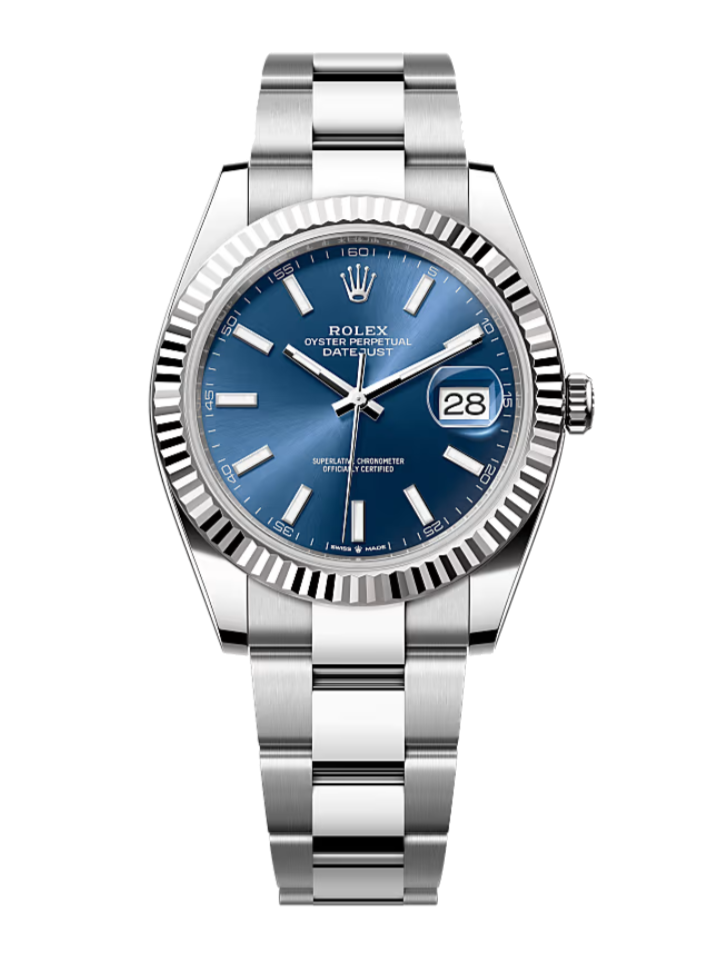 Rolex Datejust 126334 Blue Stick Fluted 41mm Oyster Stainless Steel