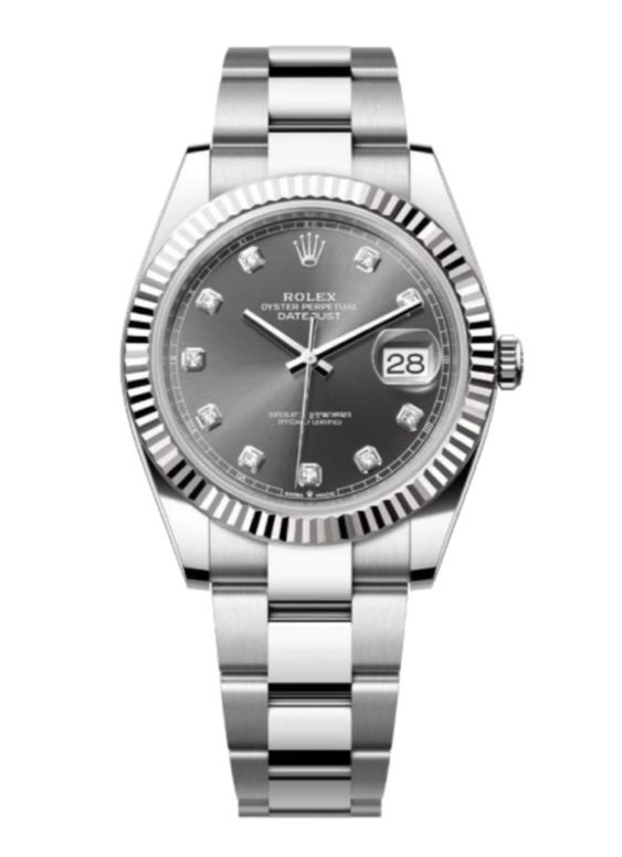Rolex Datejust 126334 Diamond Slate Fluted 41mm Oyster Stainless Steel