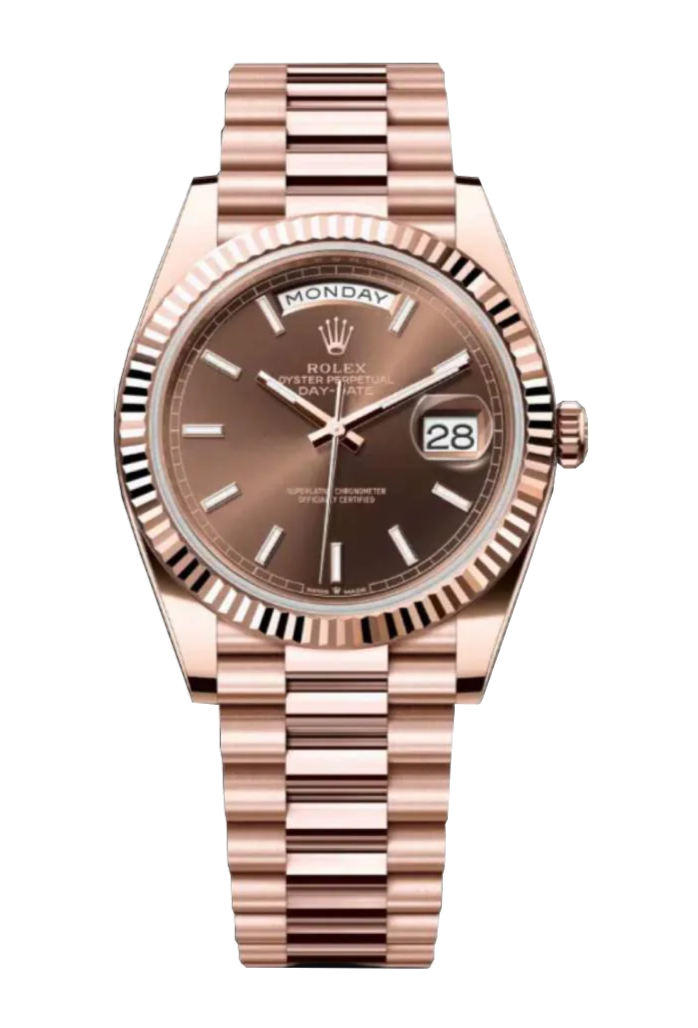 Rolex Day-Date 228235 Chocolate Stick 40mm President Rose Gold