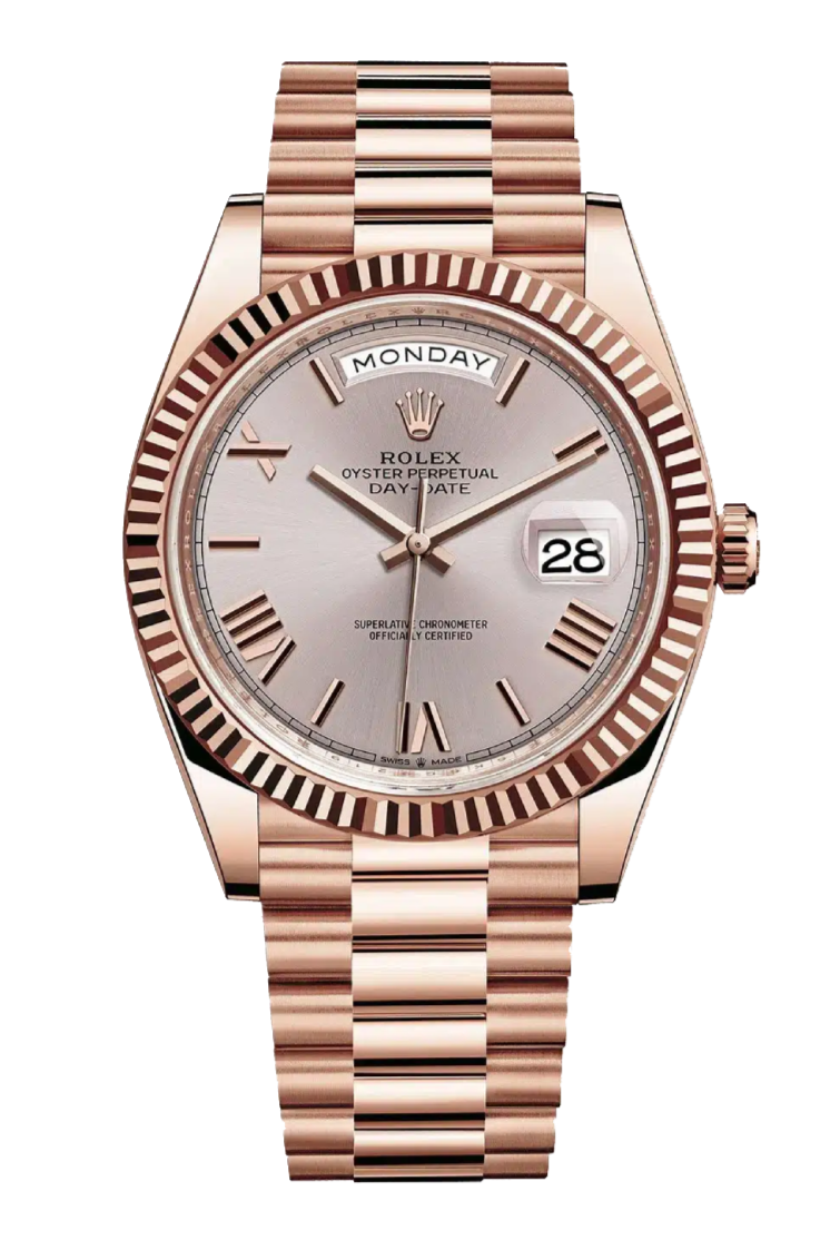 Rolex Day-Date 228235 Sundust 40mm President Rose Gold