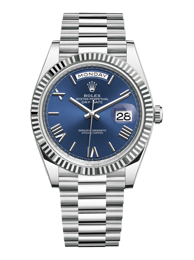 Rolex Day-Date 228236 Blue 40mm President Platinum