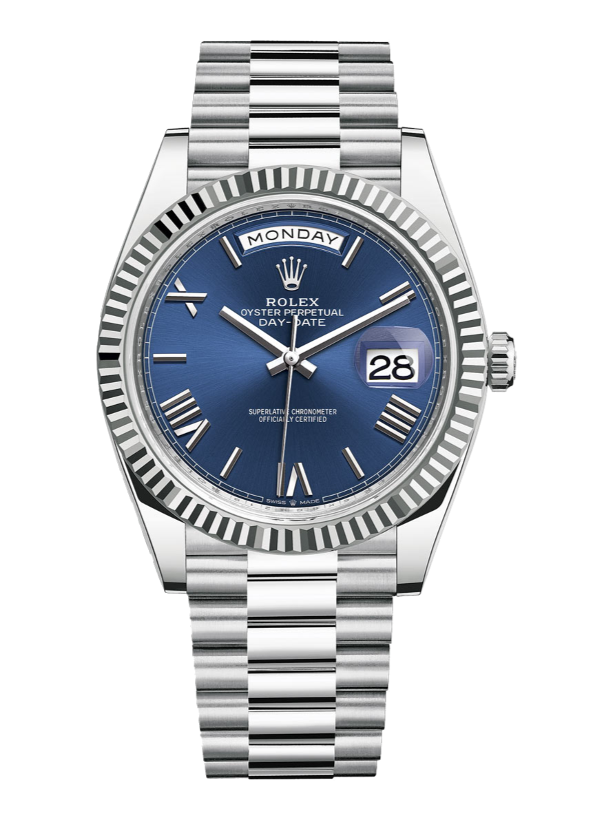 Rolex Day-Date 228236 Blue 40mm President Platinum