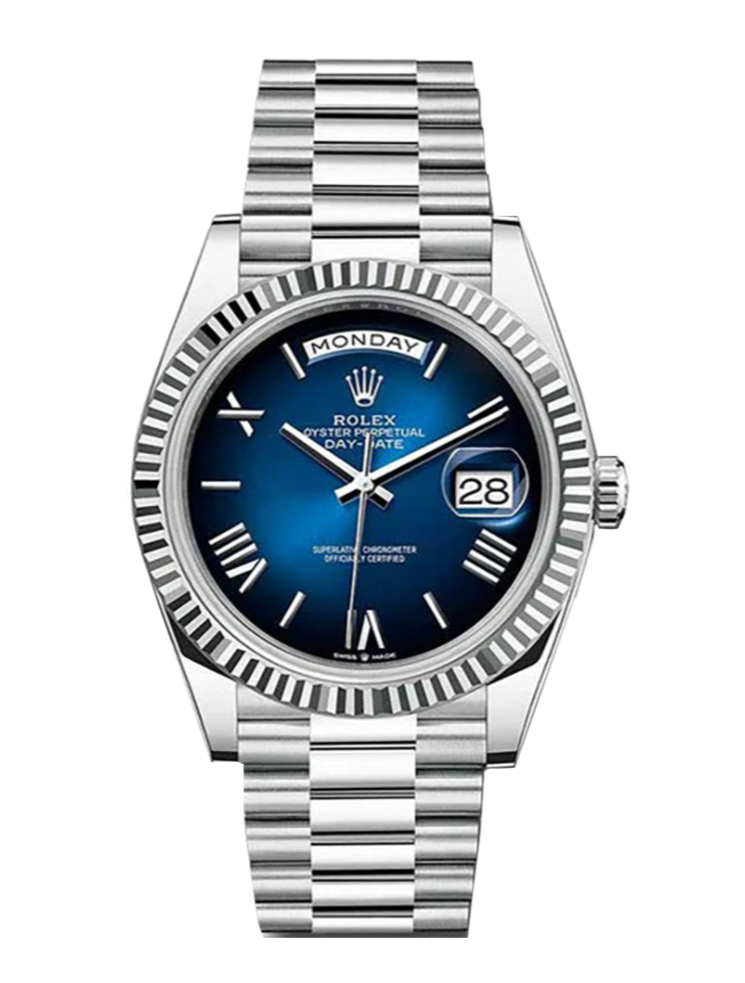 Rolex Day-Date 228236 Blue Ombre 40mm President Platinum