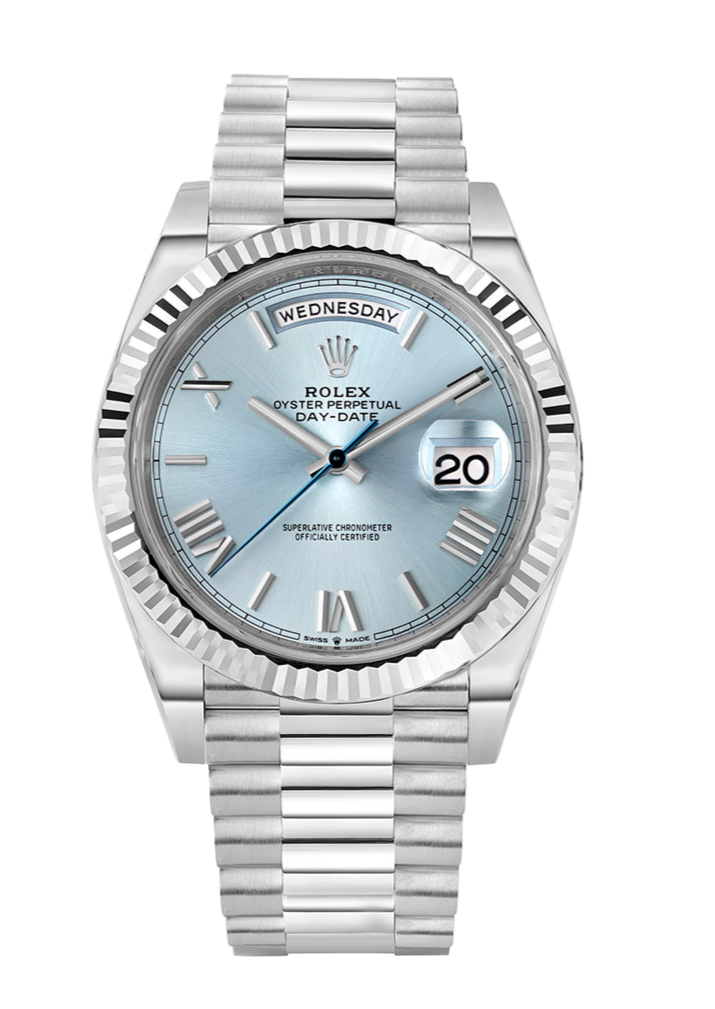 Rolex Day-Date 228236 Ice Blue Roman 40mm President Platinum