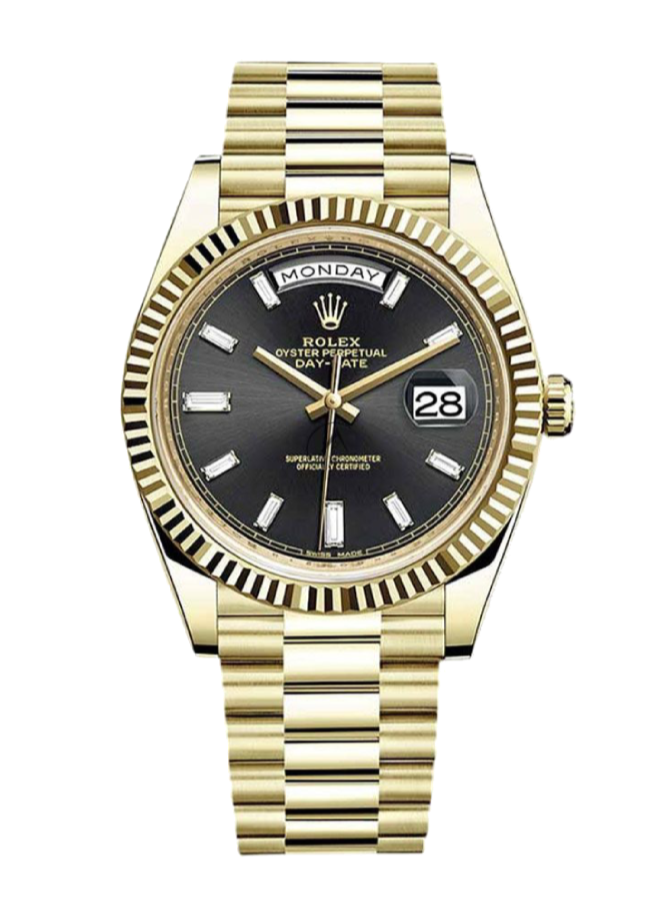 Rolex Day-Date 228238 Diamond Black 40mm President Yellow Gold
