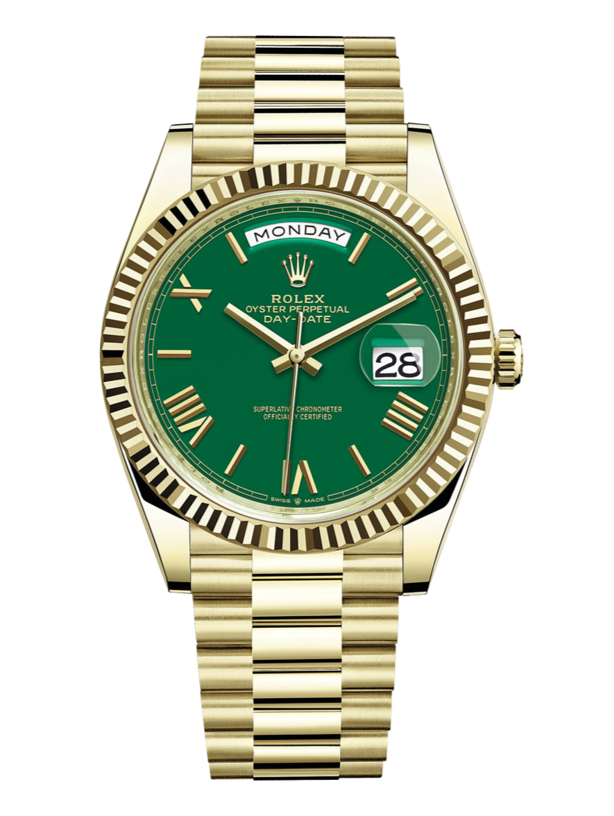 Rolex Day-Date 228238 Green 40mm President Yellow Gold