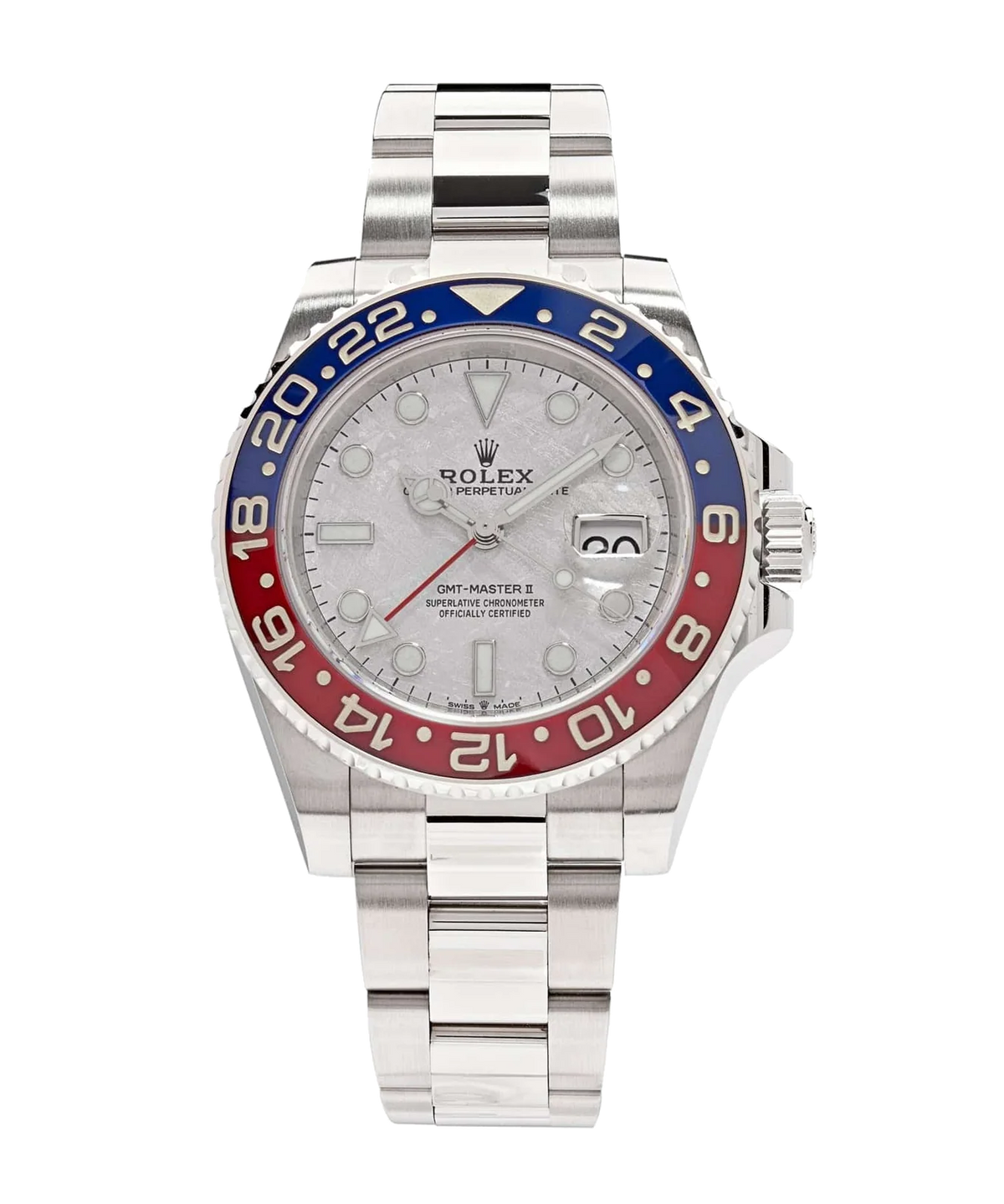 Rolex GMT-Master II 126719BLRO Meteorite Pepsi 40mm Oyster White Gold ...
