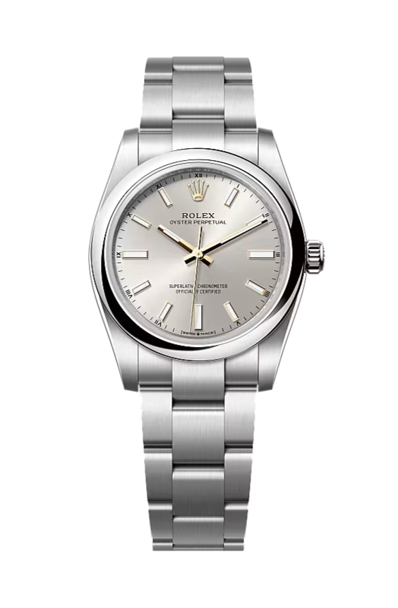 Rolex Oyster Perpetual 124200 Silver 34mm Oyster Stainless Steel