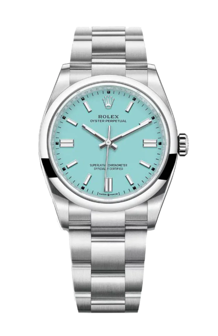 Rolex Oyster Perpetual 126000 Tiffany Turquoise Blue 36mm Oyster Stainless Steel