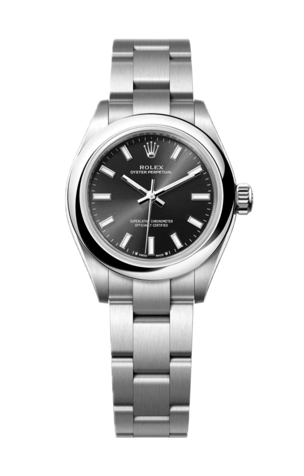Rolex Oyster Perpetual 276200 Black 28mm Oyster Stainless Steel