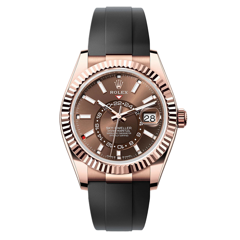 Rolex Sky-Dweller 336235 Chocolate 42mm Oysterflex Everose Gold