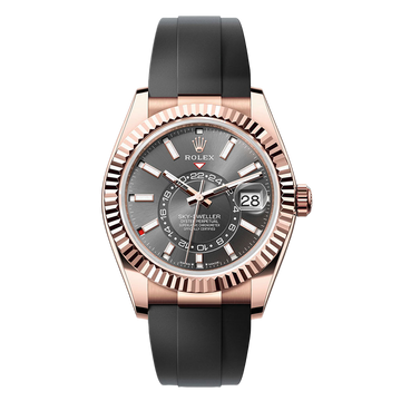 Rolex Sky-Dweller 336235 Slate 42mm Oysterflex Everose Gold
