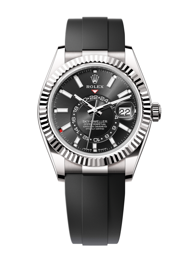 Rolex Sky-Dweller 336239 Black 42mm Oysterflex White Gold