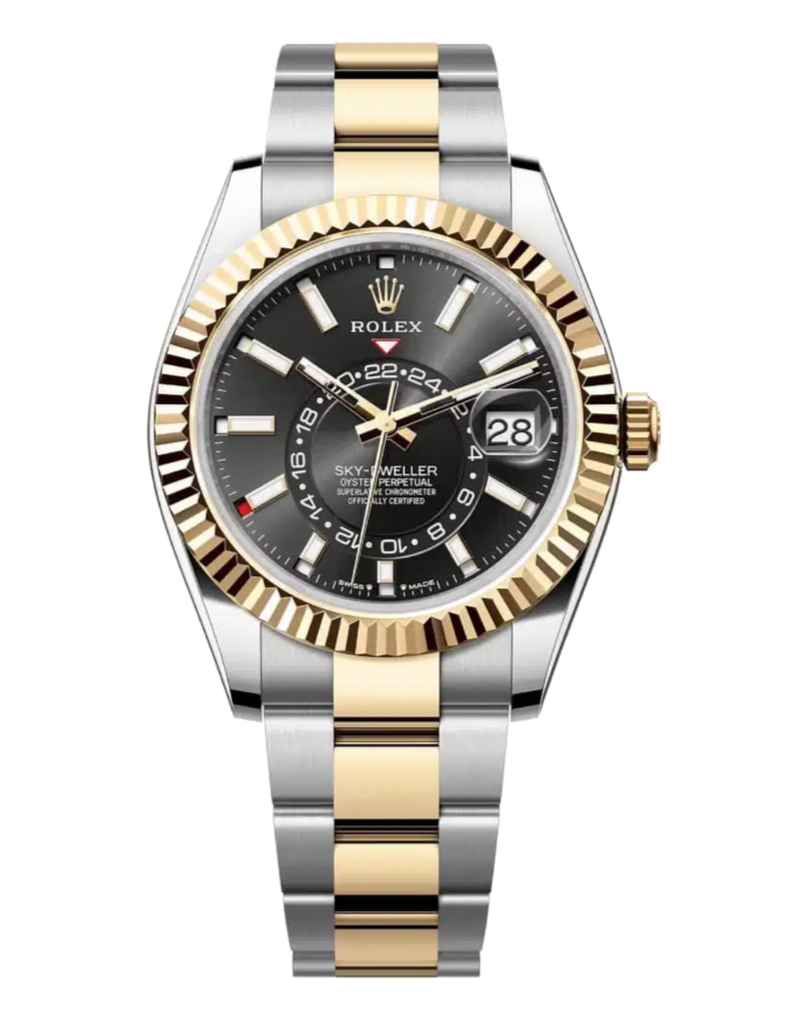Rolex Sky-Dweller 336933 Black 42mm Oyster Yellow Gold / Stainless Steel