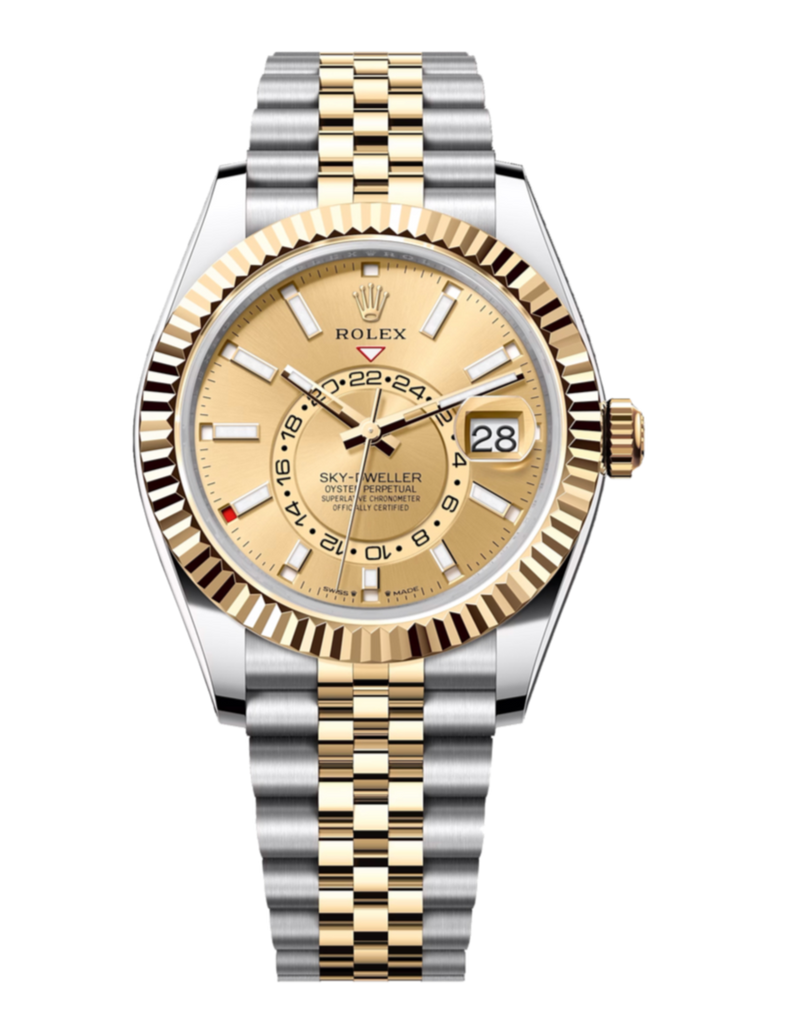 Rolex Sky-Dweller 336933 Champagne 42mm Jubilee Yellow Gold / Stainless Steel