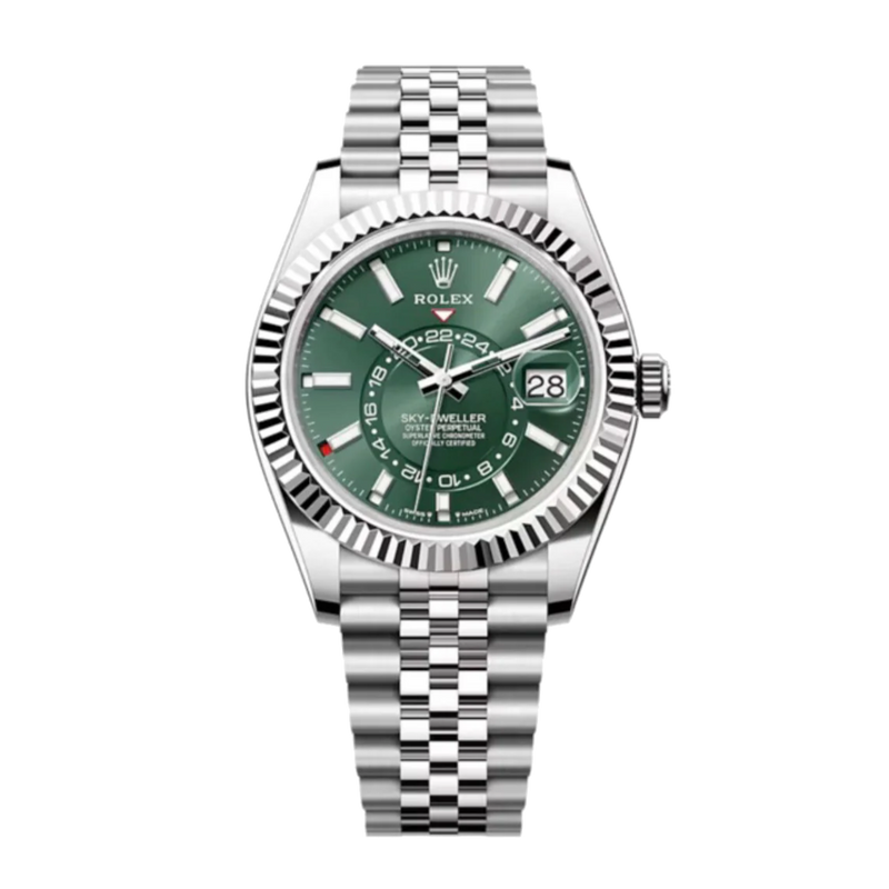 Rolex Sky-Dweller 336934 Mint Green 42mm Jubilee Stainless Steel
