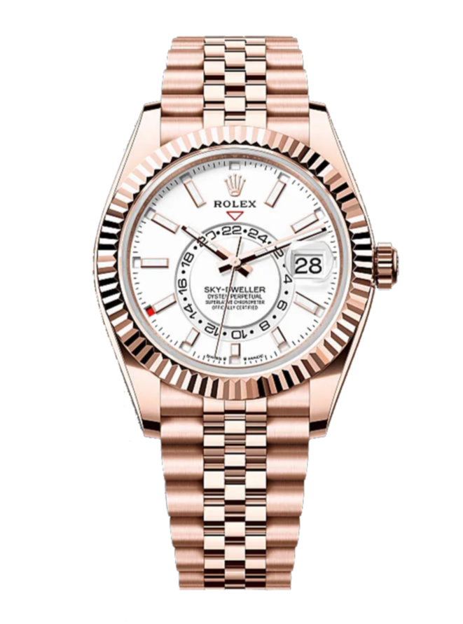 Rolex Sky-Dweller 336935 White 42mm Jubilee Rose Gold