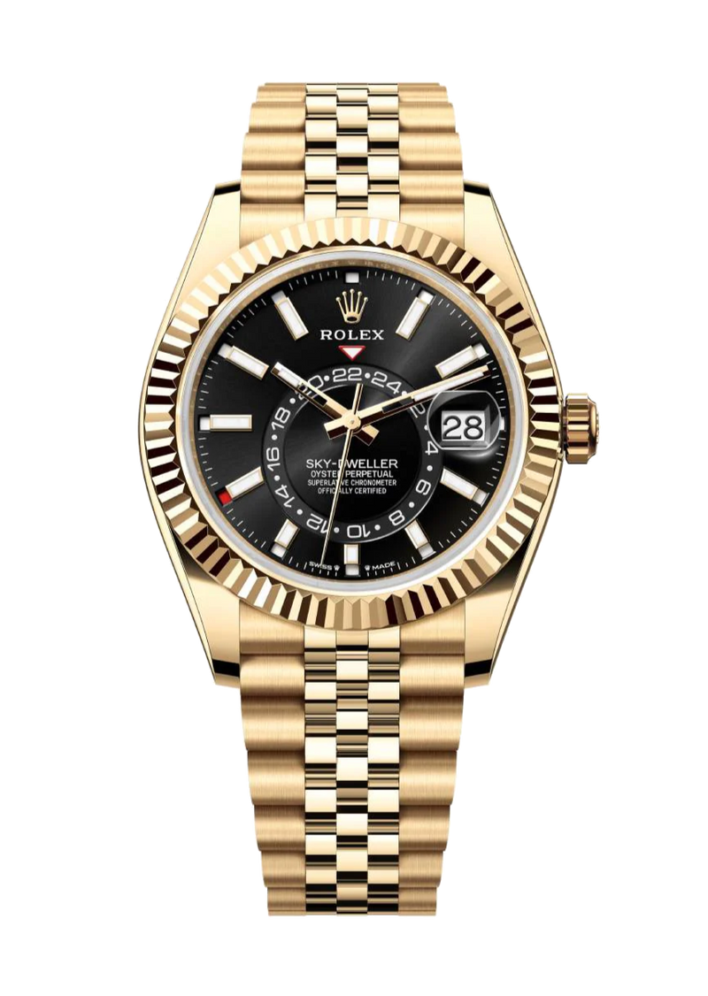 Rolex Sky-Dweller 336938 Black 42mm Jubilee Yellow Gold