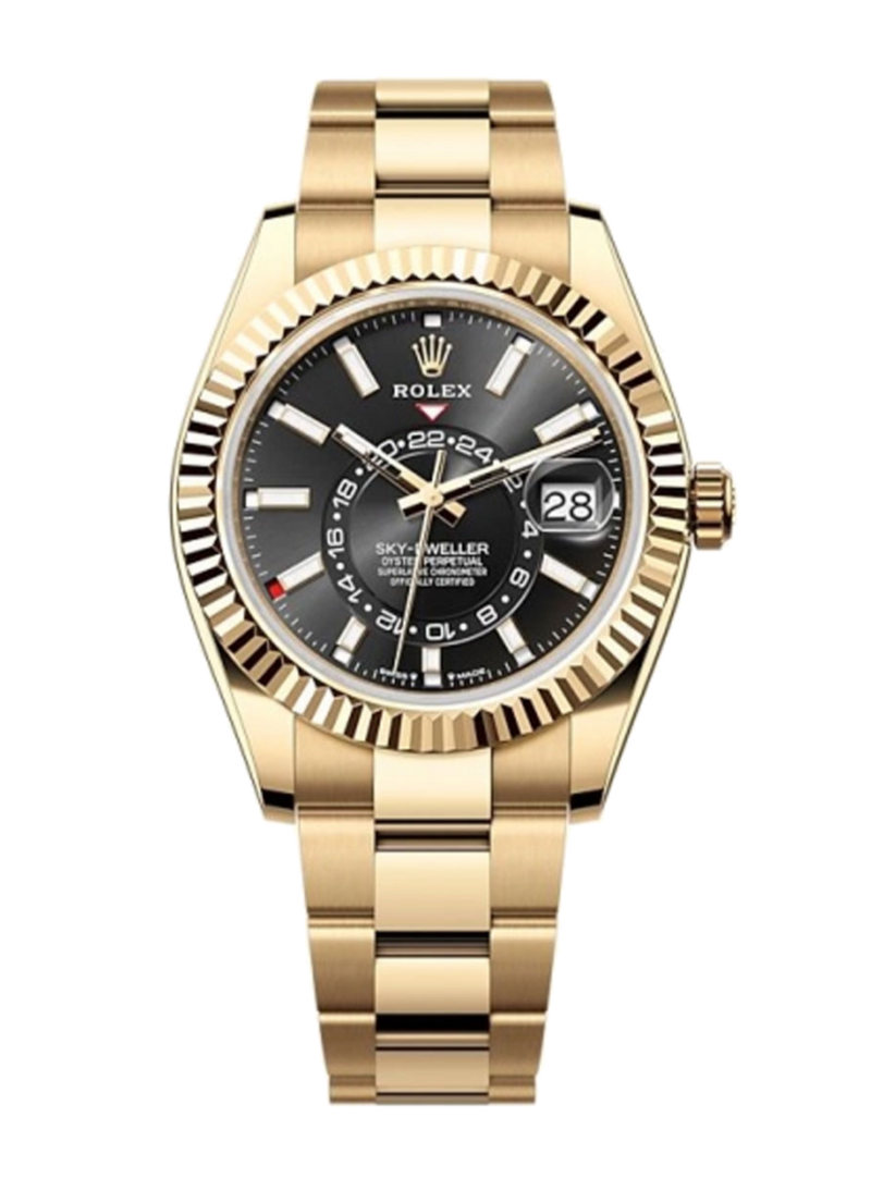 Rolex Sky-Dweller 336938 Black 42mm Oyster Yellow Gold