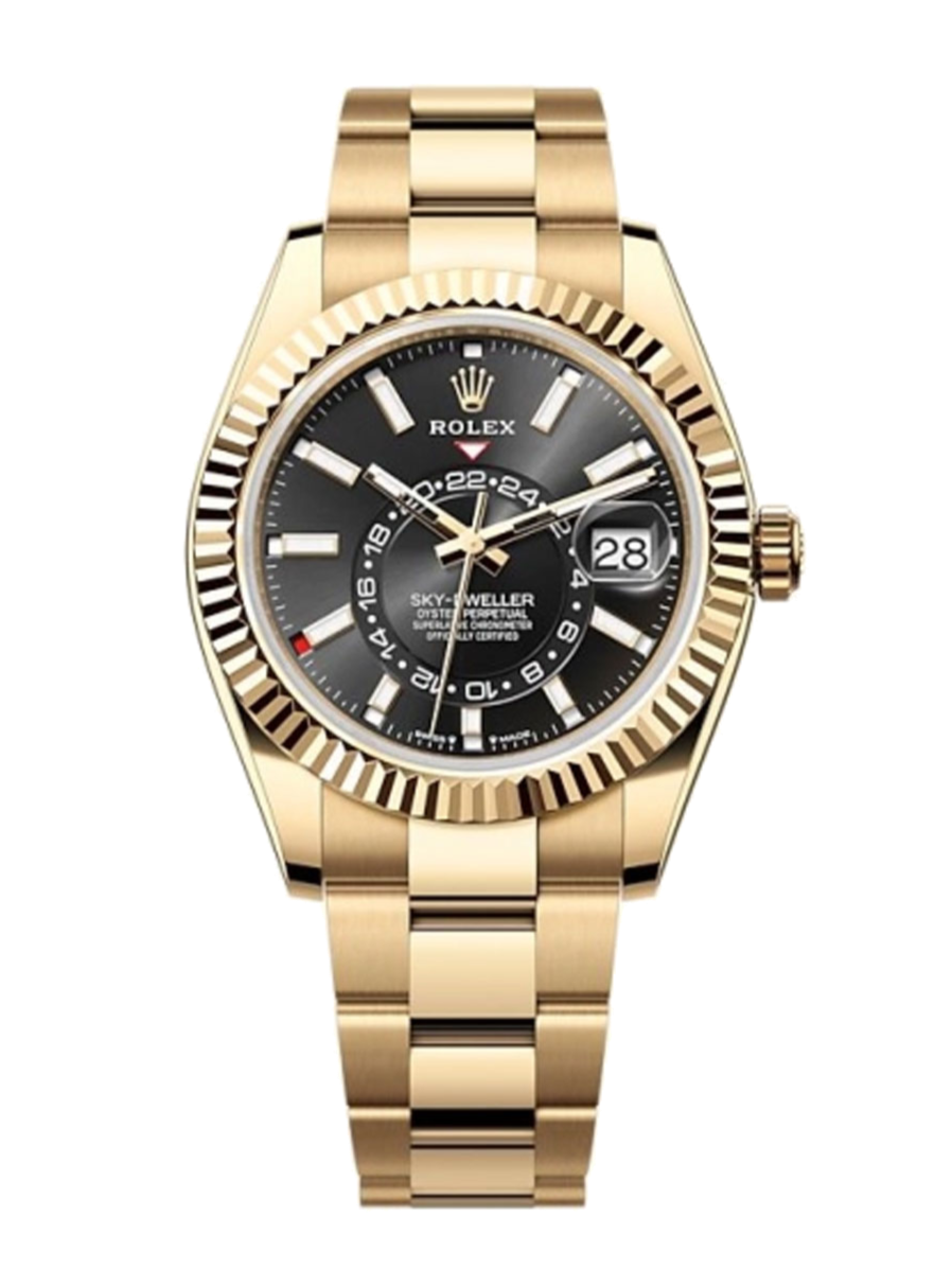 Rolex Sky-Dweller 336938 Black 42mm Oyster Yellow Gold