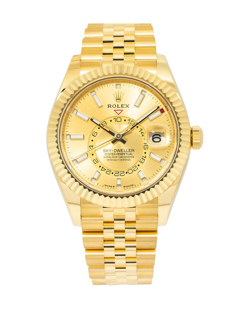 Rolex Sky-Dweller 336938 Champagne 42mm Jubilee Yellow Gold