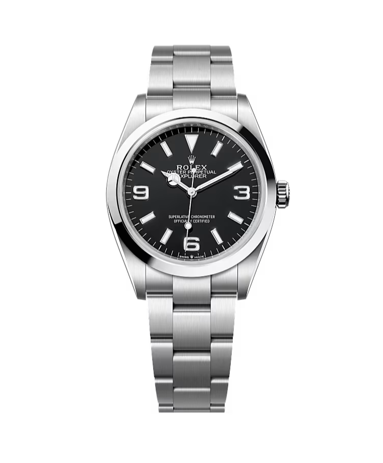 Rolex Explorer 124270 Black 36mm Oyster Stainless Steel